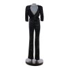 Lot # 303. Freddie Mercury&rsquo;s Screen-And-Photo-Matched Stage-Worn Black Wrap-Around Embellished Top and Flared Trousers Worn During Sheer Heart Attack Tour ### QUEEN