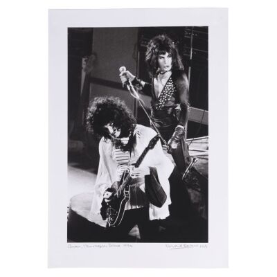 Lot # 304. The Rockarchive Collection: Freddie Mercury and Brian May Sheer Heart Attack Tour Print by Howard Barlow, Manchester Palace Theatre, 1974 ### QUEEN