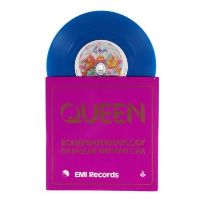 Lot # 305. Limited Edition ''Bohemian Rhapsody'' Blue Vinyl Pressing with Original EMI Records Card Bag, 1978 ### QUEEN