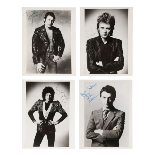Lot # 308. Freddie Mercury, Brian May, Roger Taylor and John Deacon-Autographed Set Of Four Promotional Photographs, Circa 1980 ### QUEEN