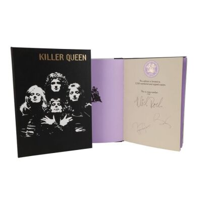 Lot # 316. Brian May and Roger Taylor-Autographed &ldquo;Killer Queen&rdquo; Book ### QUEEN