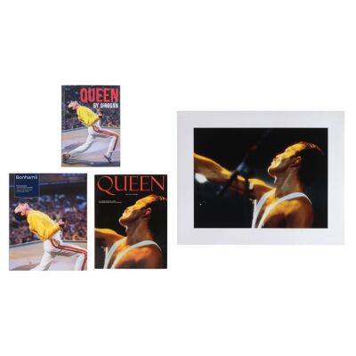 Lot # 320. The Denis O'Regan Collection: "Queen: The Full Picture" Book and "Queen&rdquo; Italian Edition Book by Denis O'Regan, Fine Art Limited Edition Freddie Mercury Cover Image Print and Bonhams 2004 Catalogue ### QUEEN