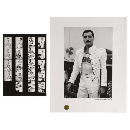 Lot # 323. The Denis O'Regan Collection: Limited Edition Freddie Mercury Backstage in Mannheim Print and Mannheim Backstage Images Contact Sheet Proof ### QUEEN
