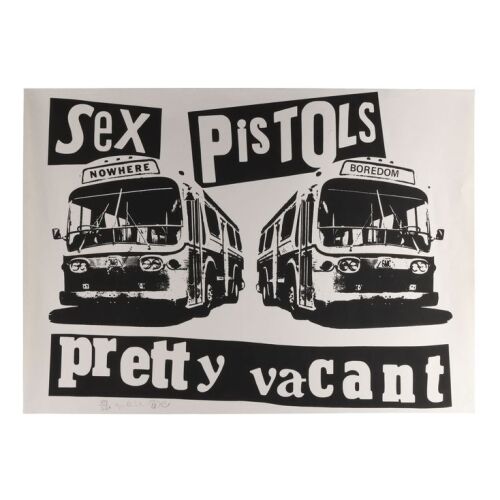 Lot # 351. ''Pretty Vacant'' Limited Edition Print by Jamie Reid, 1997 ### SEX PISTOLS