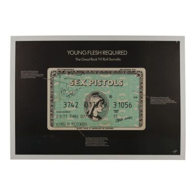Lot # 352. Framed Steve Jones, Paul Cook and Glen Matlock-Autographed In-Store Promotional Poster, 1979 ### SEX PISTOLS