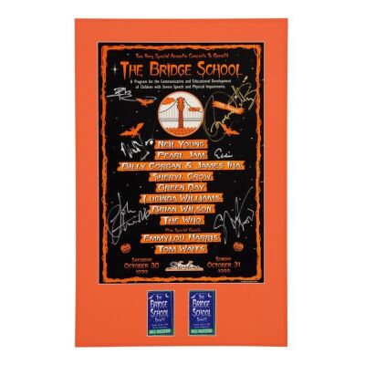 Lot # 383. Roger Daltrey, Pete Townshend, John Entwistle, Sheryl Crow, Neil Young and Eddie Vedder-Autographed The Bridge School Benefit Concert Poster ### WHO, THE