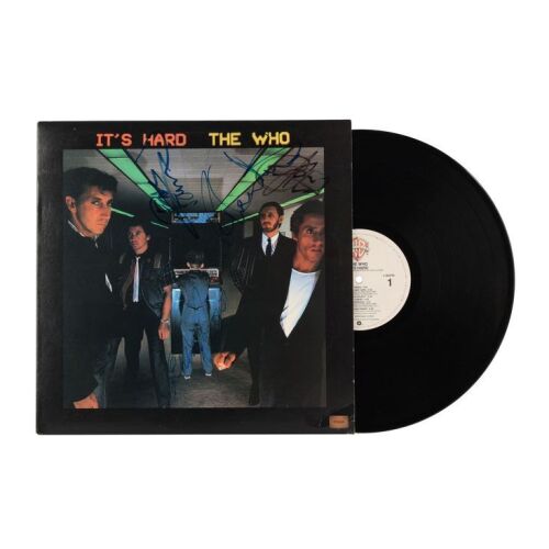 Lot # 387. Roger Daltrey, Pete Townshend, John Entwistle and Kenney Jones-Autographed It's Hard LP ### WHO, THE