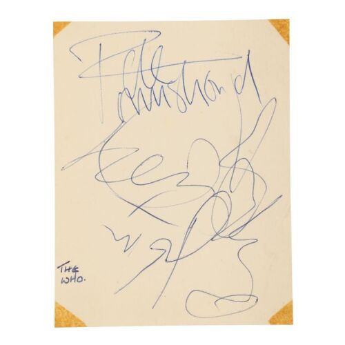 Lot # 389. Roger Daltrey, Pete Townshend, Keith Moon And John Entwistle-Autographed Paper, Cwmbran, 1966 ### WHO, THE
