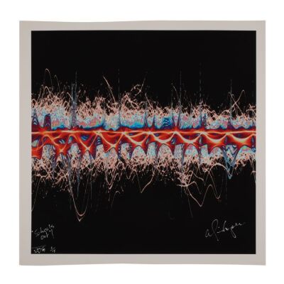 Lot # 399. Alice Cooper-Autographed Limited Edition ''School&rsquo;s Out'' Soundwave Print by Tim Wakefield, 2009 ### ALICE COOPER