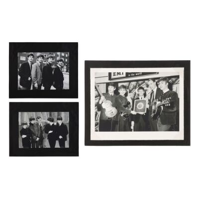 Lot # 414. Set of Three Beatles Prints Featuring Sir George Martin, The Ed Sullivan Show and Press Photo Call, 1960s ### BEATLES, THE
