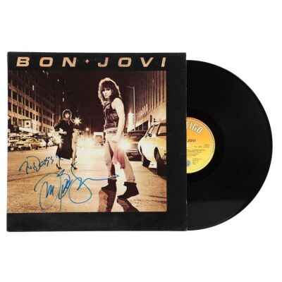 Lot # 443. Jon Bon Jovi-Autographed Bon Jovi LP ### BON JOVI