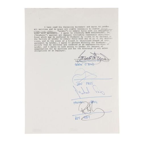 Lot # 461. Boy George, Jon Moss, Michael Craig, and Roy Hay-Signed Contract Page ### CULTURE CLUB