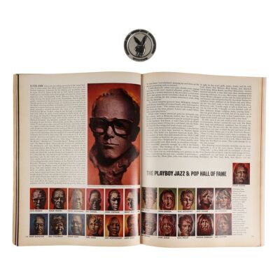 Lot # 488. Goodbye Yellow Brick Road Playboy All Star Jazz & Pop Poll Winner Award And Supporting Magazine, 1975 ### ELTON JOHN