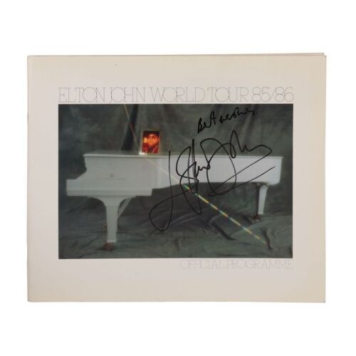 Lot # 489. Elton John-Autographed Ice On Fire Tour Programme ### ELTON JOHN