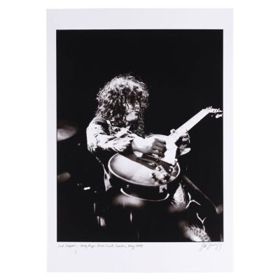 Lot # 553. The Rockarchive Collection: Limited Edition Jimmy Page Print by Jill Furmanovsky, Earls Court, 1975 ### LED ZEPPELIN