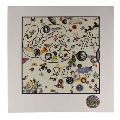 Lot # 554. Zacron-Signed Limited-Edition Artist's Proof Led Zeppelin III Album Cover Print ### LED ZEPPELIN
