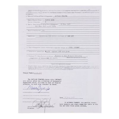 Lot # 570. Marvin Gaye and Brian Epstein-Signed Concert Contract ### MARVIN GAYE
