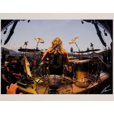 Lot # 581. Mikkey Dee Metal Masters Tour Performance Print by Dean Karr and Lemmy Mayhem Festival Performance Print by Dean Karr, 2008 and 2012 ### MOTORHEAD