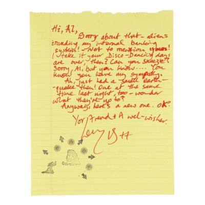 Lot # 583. Lemmy Kilmister Handwritten Letter to Alan Burridge ### MOTORHEAD