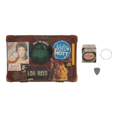 Lot # 584. The Peter Hince Collection: Mick Ronson&rsquo;s Guitar String Case with Guitar Pick and String ### MOTT THE HOOPLE