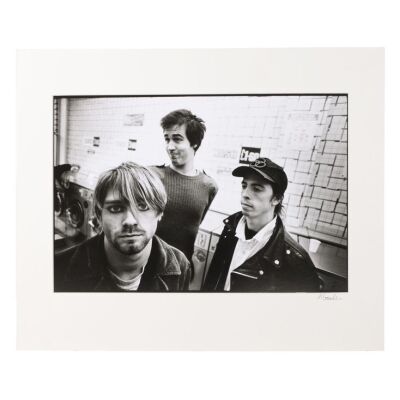 Lot # 586. The Rockarchive Collection: Mounted Vintage Silver Gelatin Print by Martyn Goodacre, Shepherd's Bush, 1990 ### NIRVANA