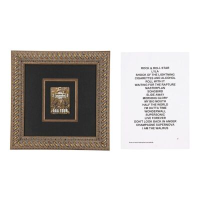 Lot # 606. Gem Archer's AAA Tour Pass and Rock en Seine Festival Setlist from the Night Oasis Broke Up, 2009 ### OASIS