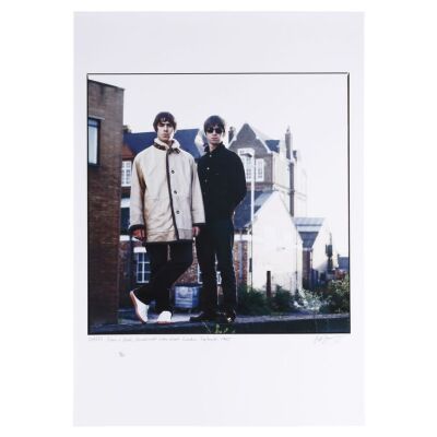 Lot # 609. The Rockarchive Collection: Limited Edition Liam and Noel Gallagher Print by Jill Furmanovsky, "Wonderwall" Video Shoot, London, 1995 ### OASIS