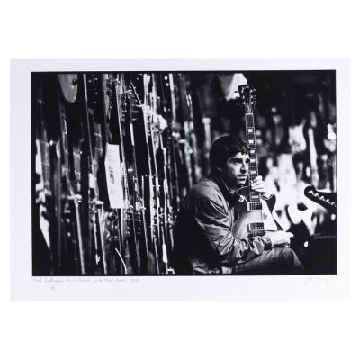 Lot # 619. The Rockarchive Collection: Limited Edition Noel Gallagher Music Ground Guitar Shop Print by Jill Furmanovsky, Leeds, 2001 ### OASIS