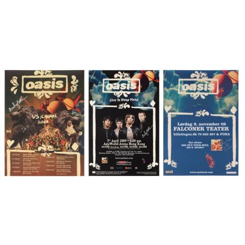 Lot # 632. Three Andy Bell-Autographed Dig Out Your Soul Tour Posters, 2008-2009 ### OASIS