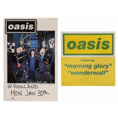 Lot # 639. Record Store Promotional Poster and Roseland Theater Concert Poster, 1995 ### OASIS