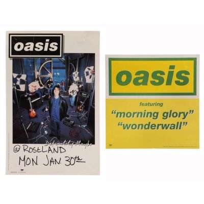 Lot # 639. Record Store Promotional Poster and Roseland Theater Concert Poster, 1995 ### OASIS