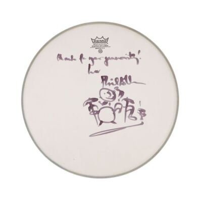 Lot # 646. Phil Collins-Autographed Drum Skin ### PHIL COLLINS