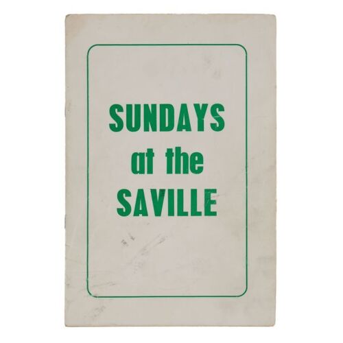Lot # 654. Paula Webb Stainton&rsquo;s Pink Floyd - Their Mortal Remains Collection: 'Sundays at the Saville' Programme ### PINK FLOYD
