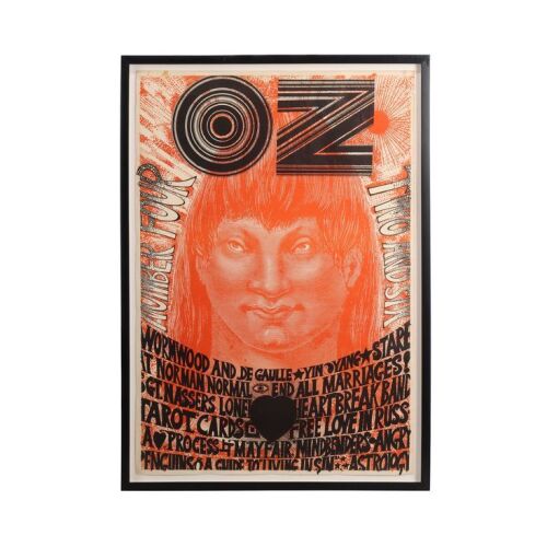 Lot # 662. Paula Webb Stainton&rsquo;s Pink Floyd - Their Mortal Remains Collection: Oz Magazine Number Four Promotional Poster, 1967 ### PINK FLOYD