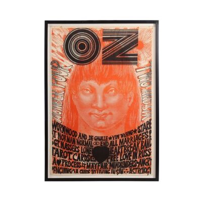 Lot # 662. Paula Webb Stainton&rsquo;s Pink Floyd - Their Mortal Remains Collection: Oz Magazine Number Four Promotional Poster, 1967 ### PINK FLOYD