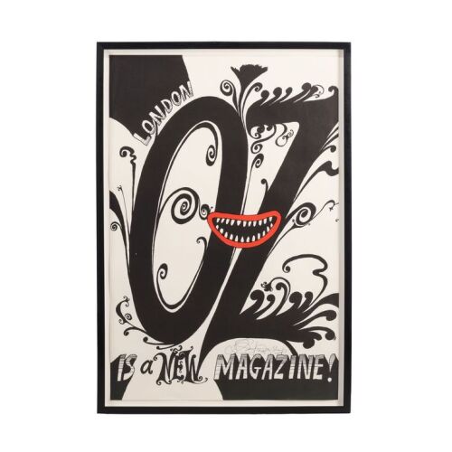 Lot # 663. Paula Webb Stainton&rsquo;s Pink Floyd - Their Mortal Remains Collection: London Oz Is a New Magazine Promotional Poster, 1967 ### PINK FLOYD