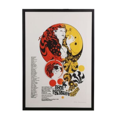 Lot # 665. Paula Webb Stainton&rsquo;s Pink Floyd - Their Mortal Remains Collection: 14 Hour Techncolor Dream Reprint Poster ### PINK FLOYD
