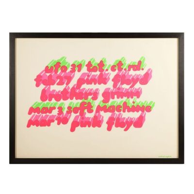 Lot # 667. Paula Webb Stainton&rsquo;s Pink Floyd - Their Mortal Remains Collection: Official 1967 UFO Club Psychedelic Poster ### PINK FLOYD