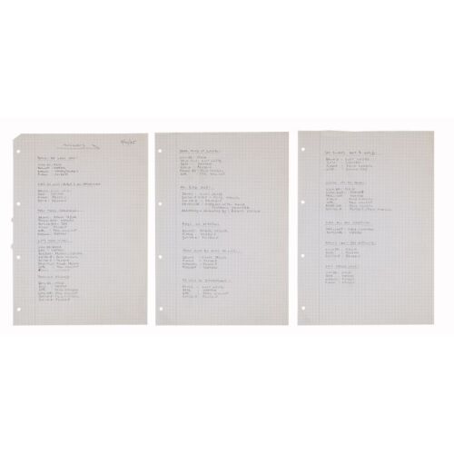 Lot # 681. The Reinhold Mack Collection: Freddie Mercury Handwritten Mr. Bad Guy Album Musician Credits Track List, 1985 ### FREDDIE MERCURY