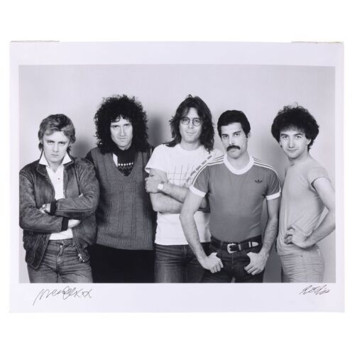 Lot # 721. The Peter Hince Collection: Silver Gelatin Reinhold Mack-Autographed Queen Musicland Studios Exhibition Print, 1981 ### QUEEN