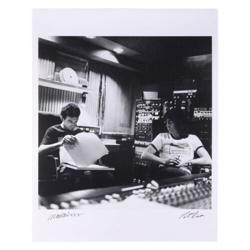 Lot # 722. The Peter Hince Collection: Silver Gelatin Reinhold Mack-Autographed John Deacon Working on "Another One Bites the Dust" at Musicland Studios Exhibition Print, 1980 ### QUEEN