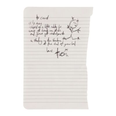 Lot # 737. Thom Yorke Handwritten and Autographed Note ### RADIOHEAD