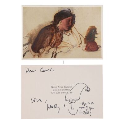 Lot # 745. Colin Greenwood Handwritten and Autographed Christmas Card ### RADIOHEAD