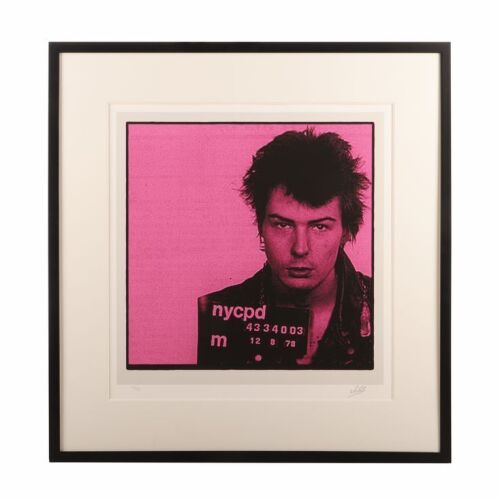 Lot # 763. Framed Limited Edition ''Most Wanted'' Sid Vicious Pink Giclee Print by Louis Sidoli ### SEX PISTOLS