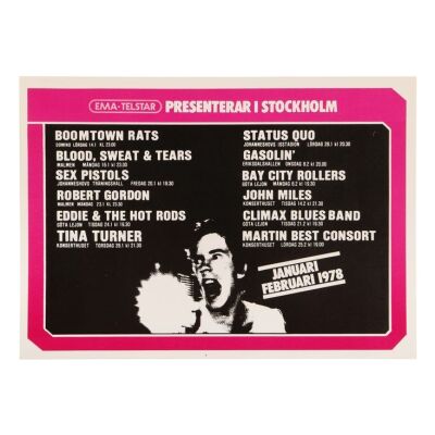 Lot # 764. EMA Telstar Stockholm Handbill ### SEX PISTOLS
