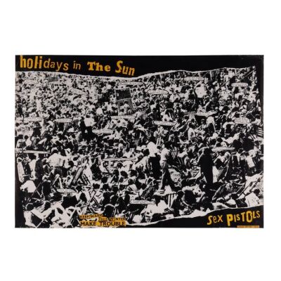 Lot # 765. ''Holidays In The Sun'' Promotional Poster, 1977 ### SEX PISTOLS