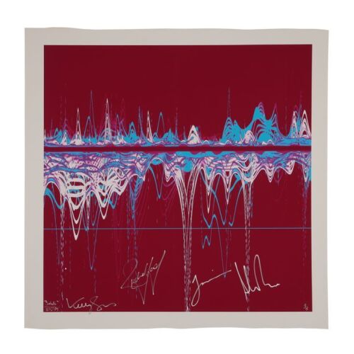 Lot # 780. Kelly Jones, Richard Jones, Adam Zindani and Jamie Morrison-Autographed "Dakota" Limited Edition Soundwave Print by Tim Wakefield, 2009 ### STEREOPHONICS