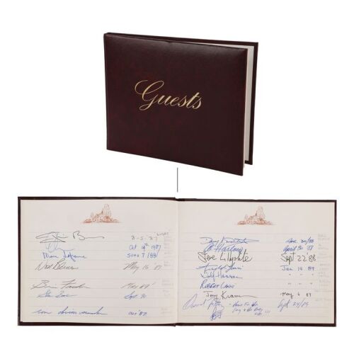 Lot # 798. Guests Music Studio Book Autographed by Steven Tyler, Alice Cooper, Bryan Adams, Joan Jett, Joe Perry and Others ### VARIOUS ARTISTS