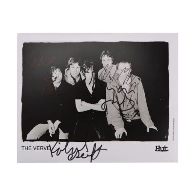 Lot # 801. Richard Ashcroft, Simon Jones, Nick McCabe, Simon Tong and Peter Salisbury-Autographed Promotional Photo ### VERVE, THE
