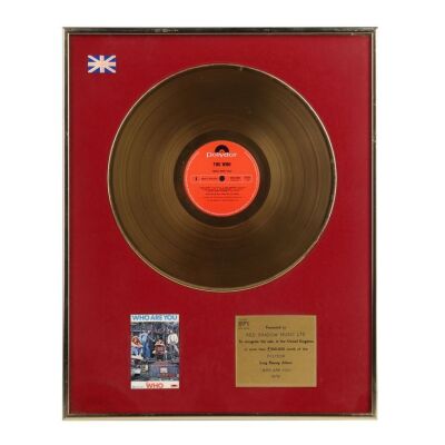 Lot # 809. Who Are You Gold Disc Award ### WHO, THE